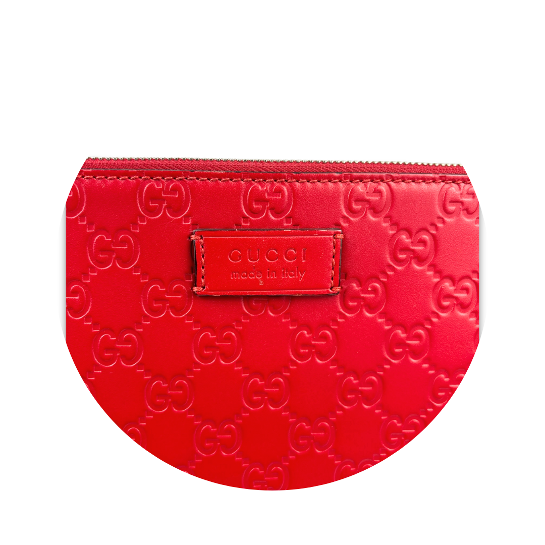 Gucci Guccissima Red Document Holder