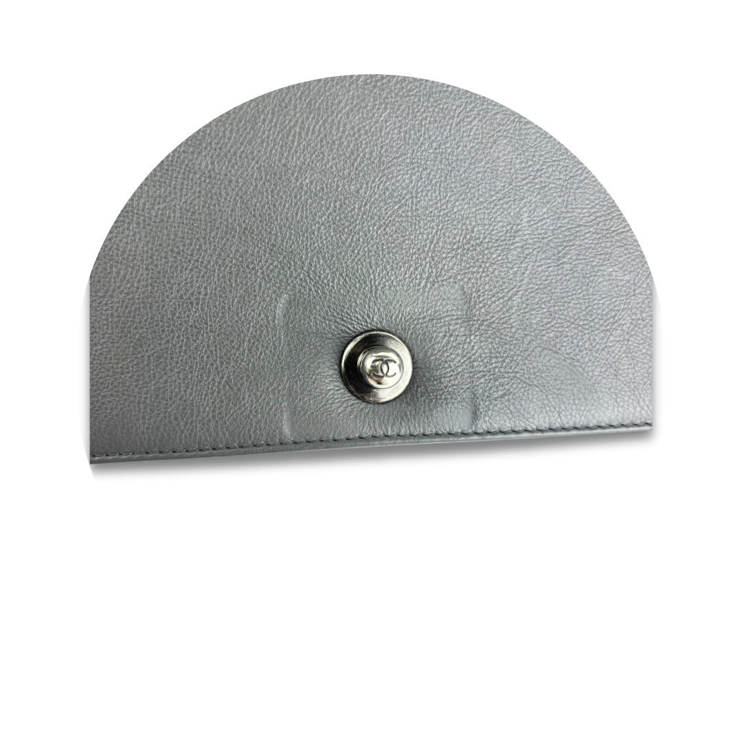 Chanel Grey Double Stitch Medium Boy Bag