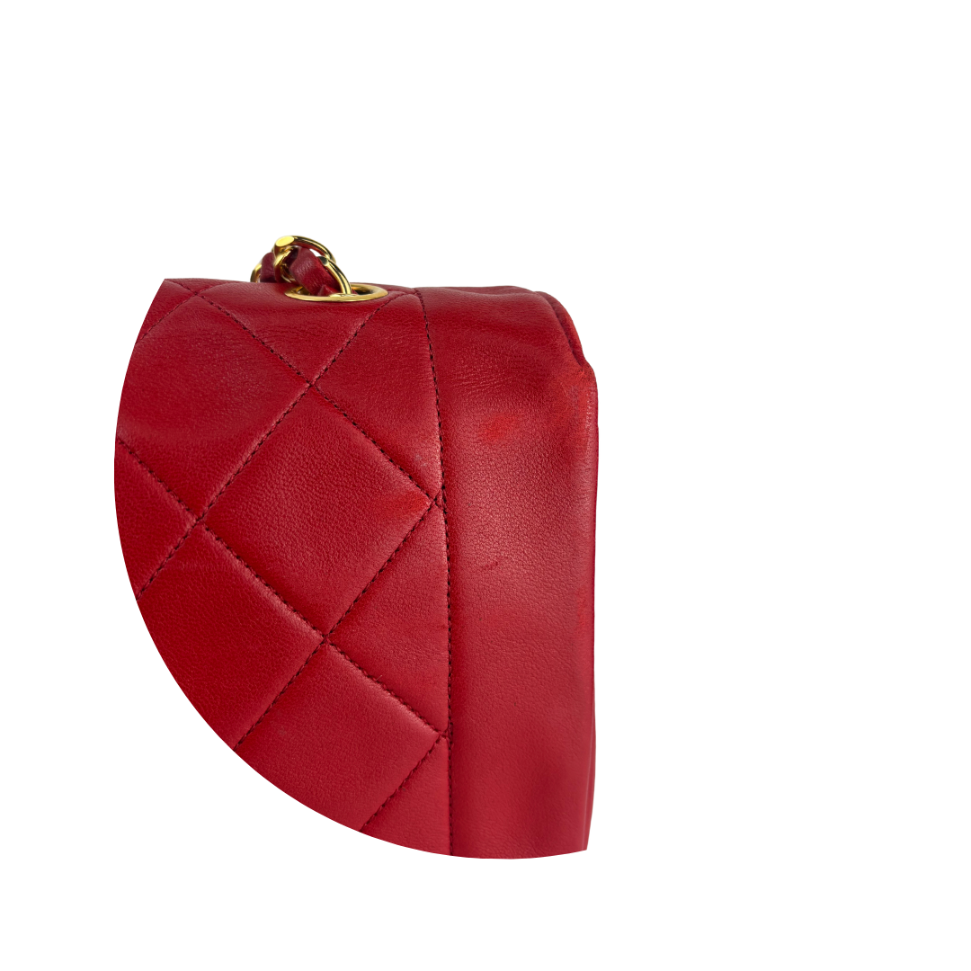 Chanel Red Mademoiselle Single Flap