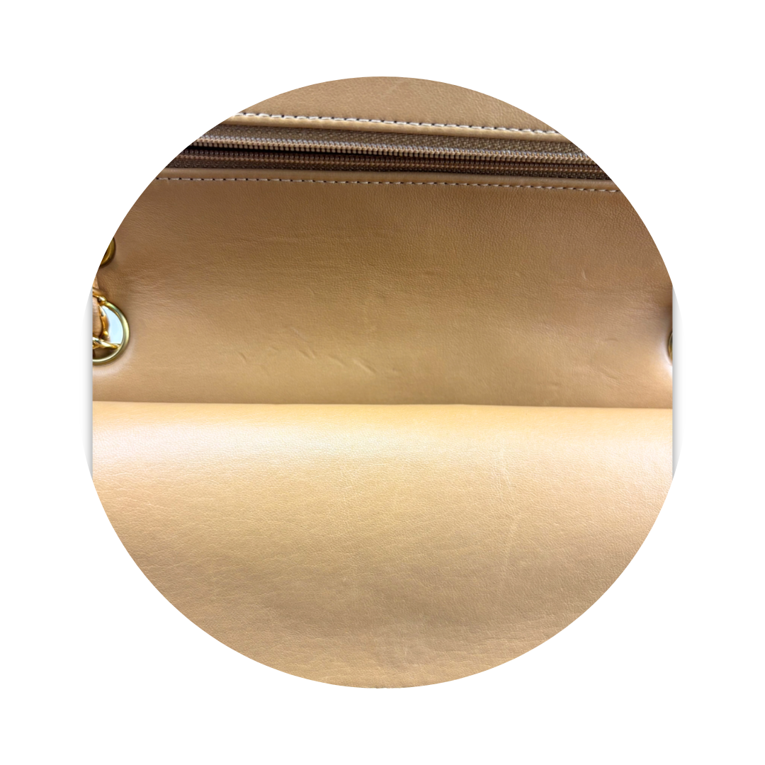 Chanel Camel Lambskin Classic Medium Double Flap