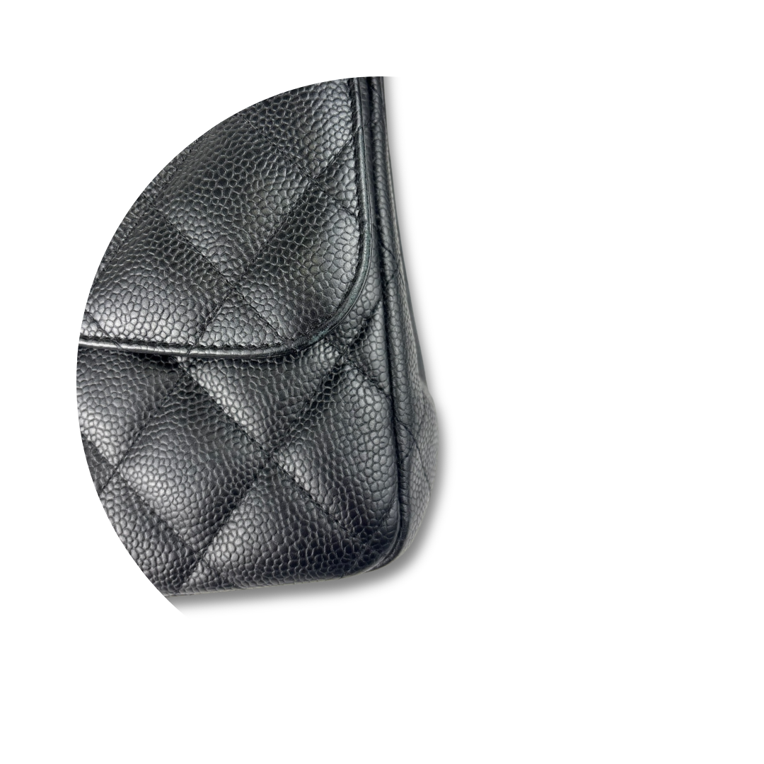 Chanel Black Caviar Classic Jumbo Double Flap