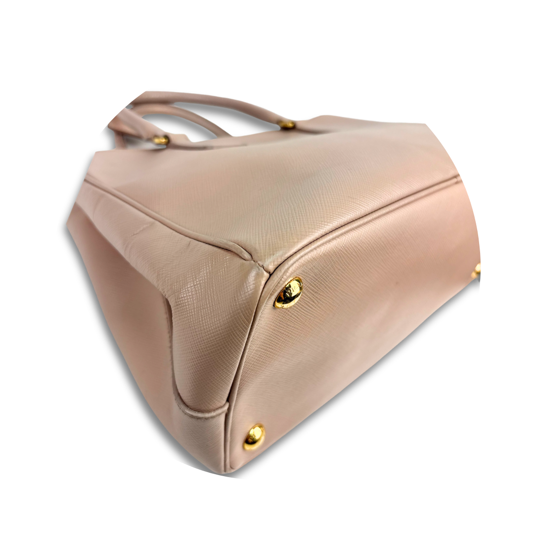 Prada Small Pale Pink Double Zip Galleria