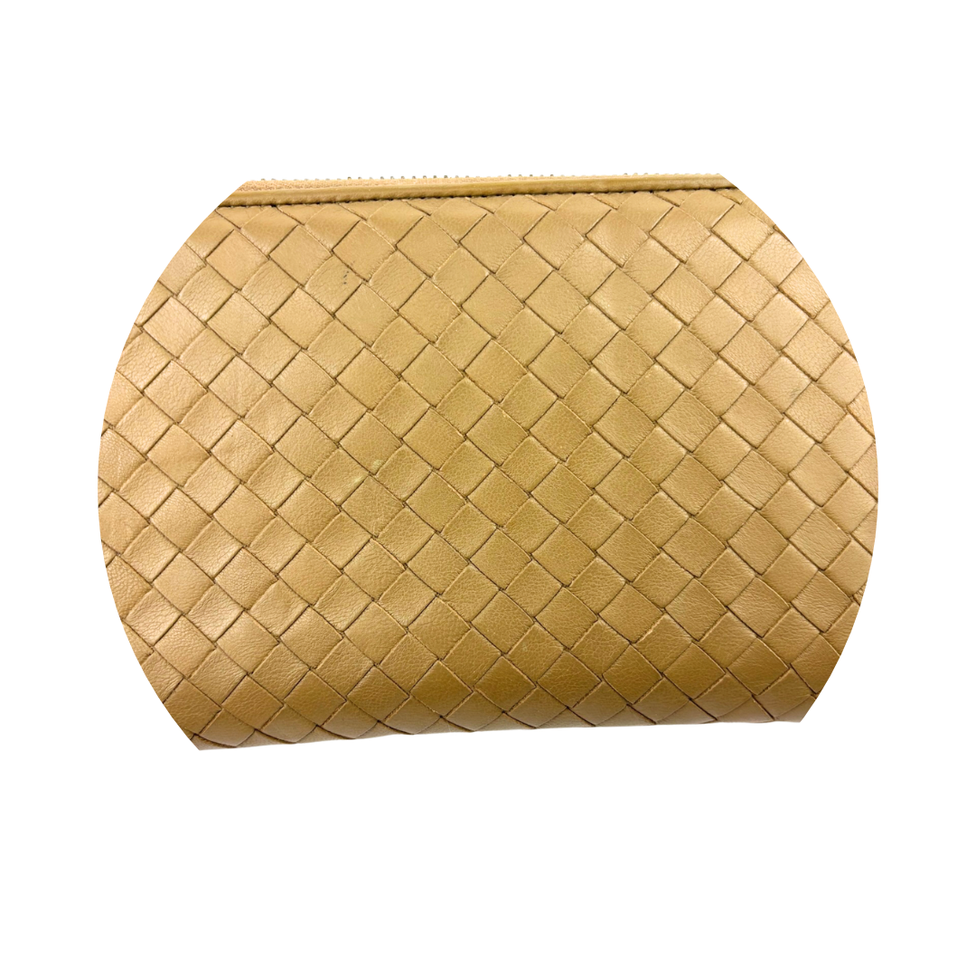 Bottega Taupe Zip Around Wallet