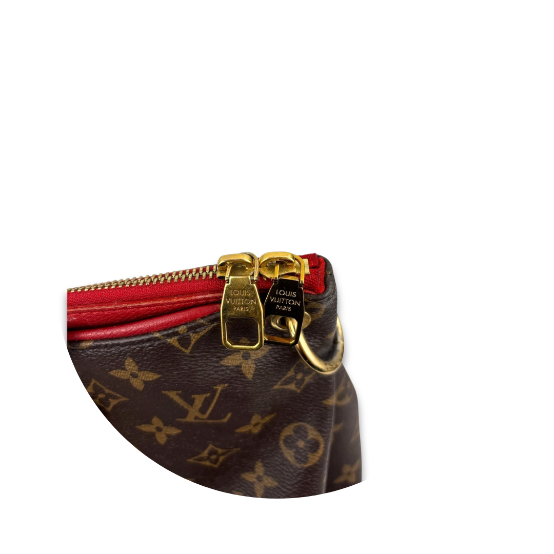 Louis Vuitton Monogram Pallas MM Red
