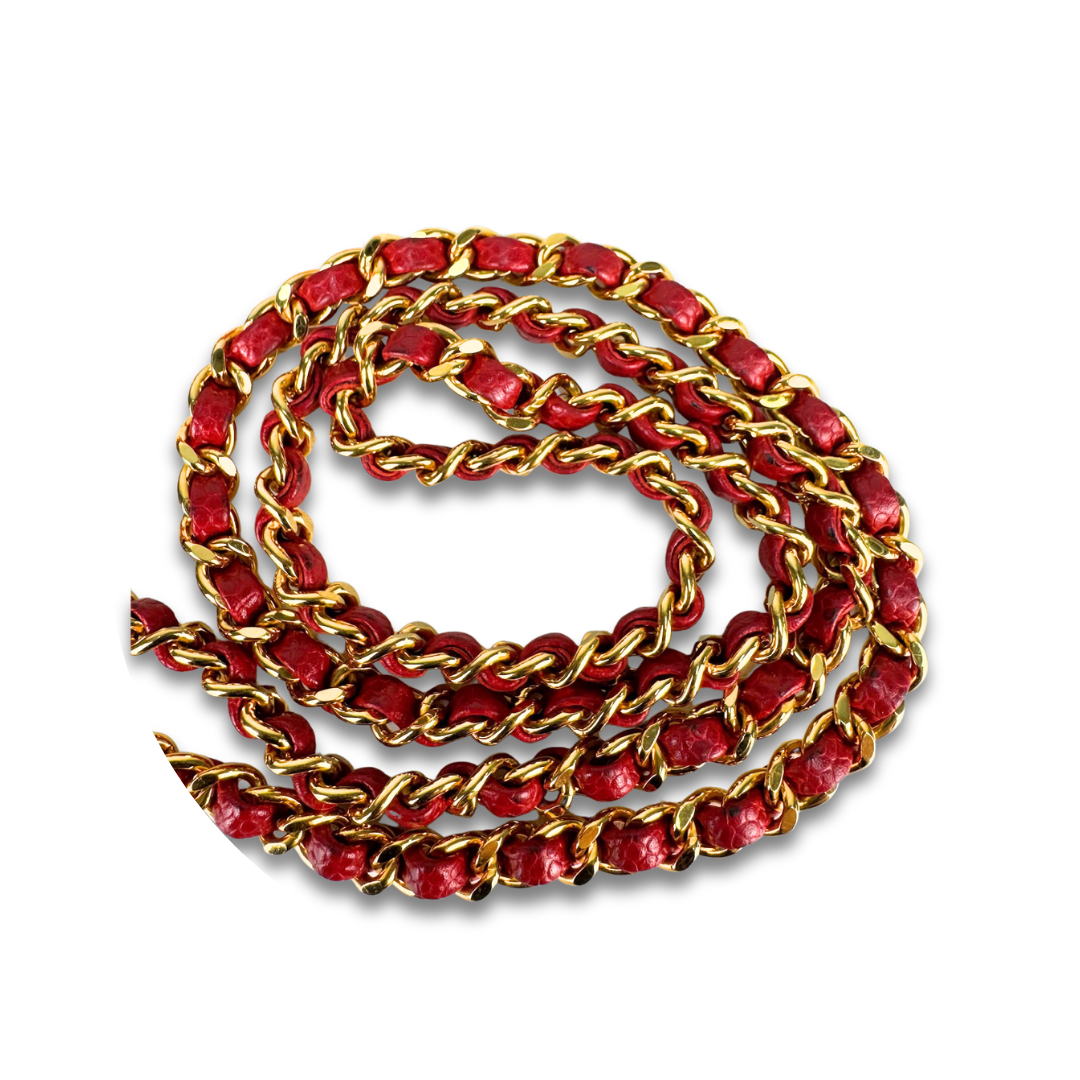 Chanel Red Caviar Timeless Wallet on Chain