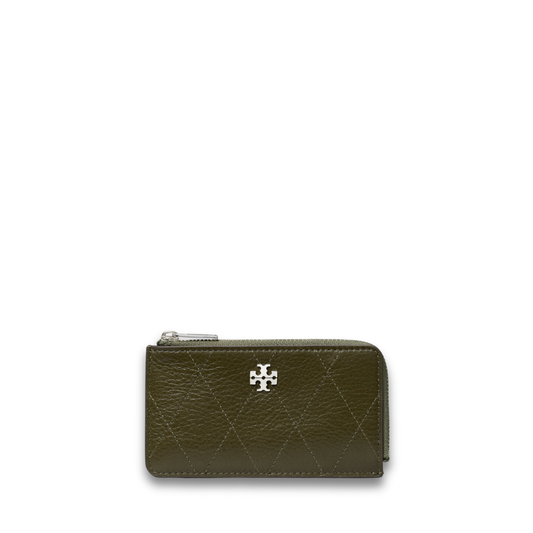 Tory Burch Charlie Quilted Zip Card Case