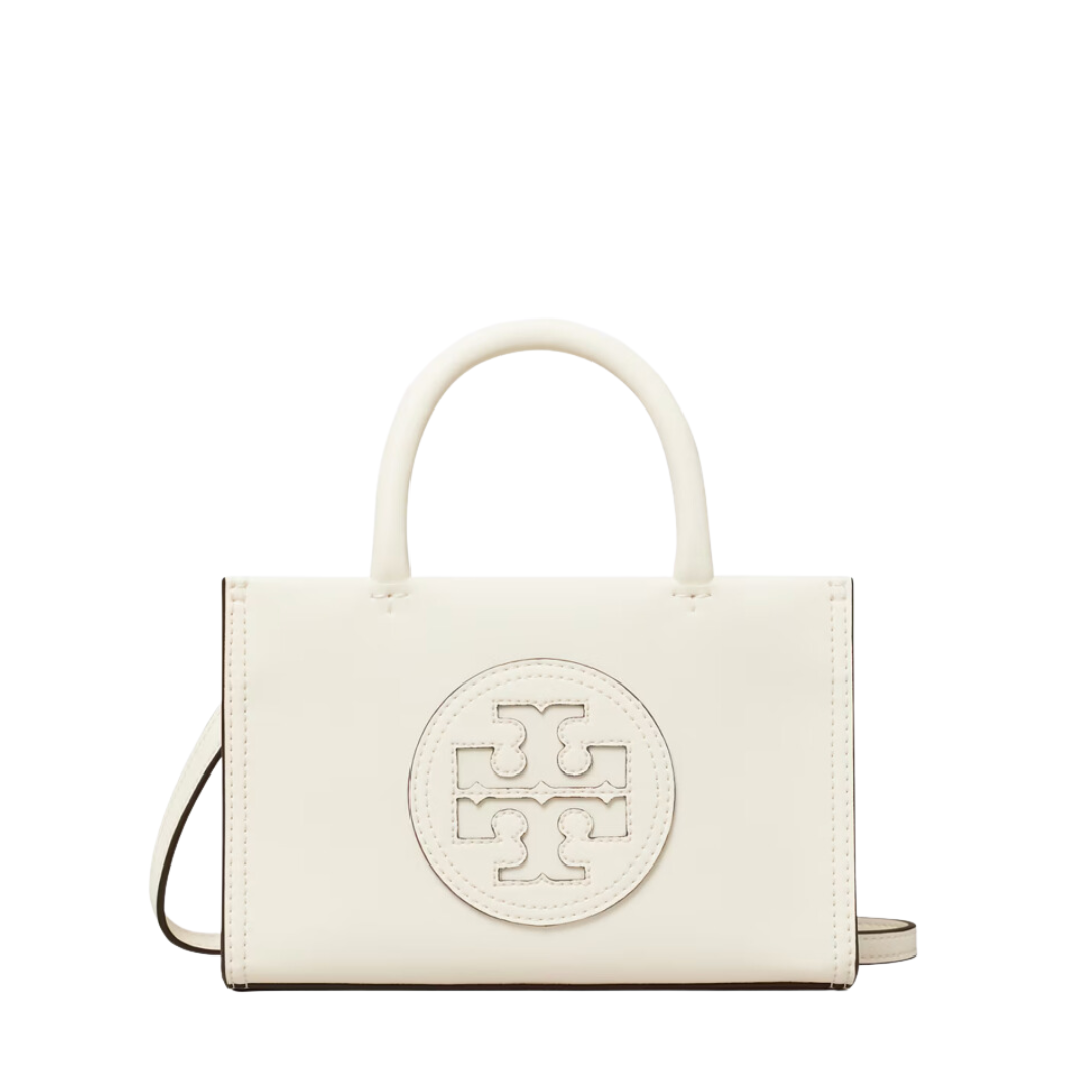 Tory Burch Ella Bio Mini Tote- Warm White