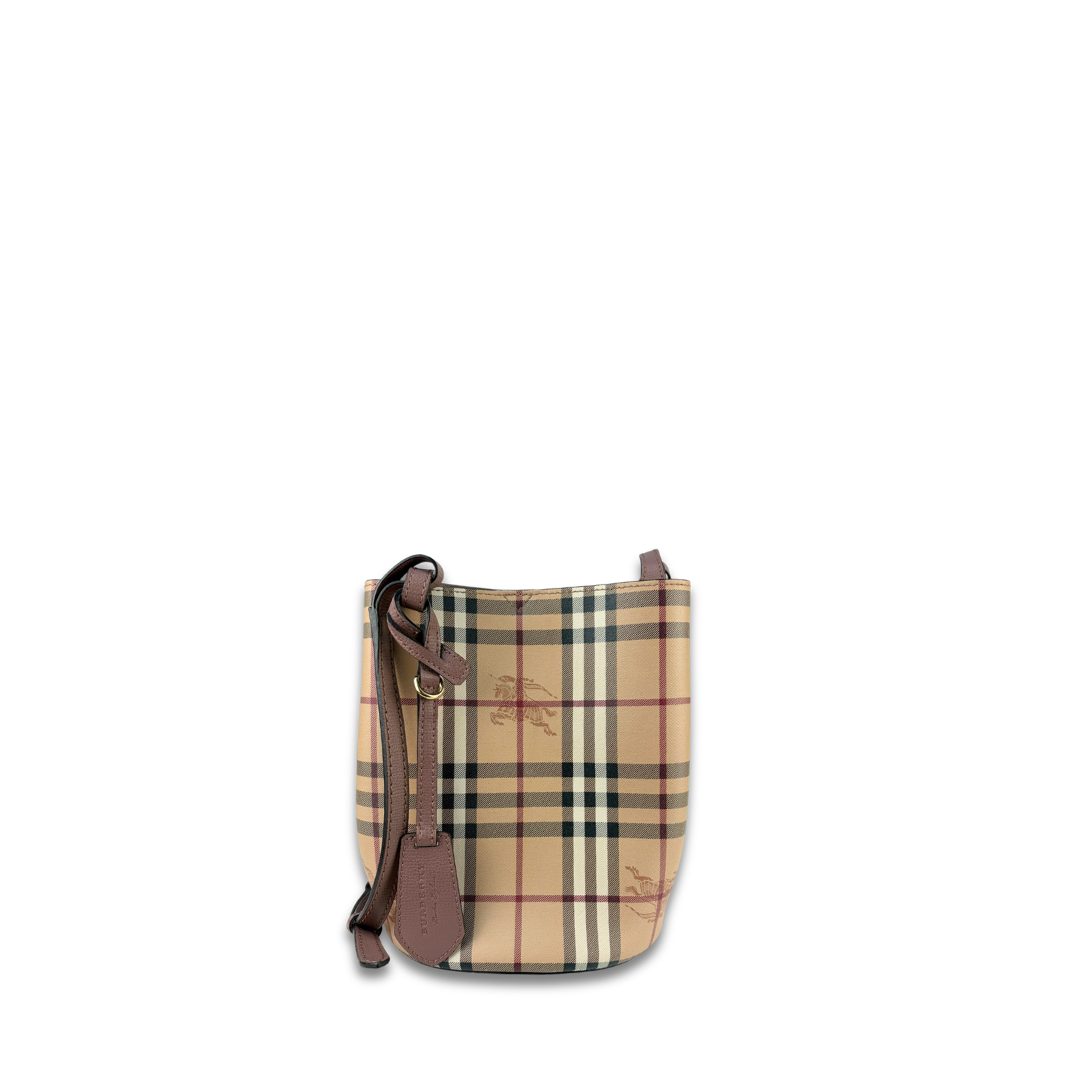 Burberry Haymarket Check Lorne Bucket Bag – Lola Saratoga