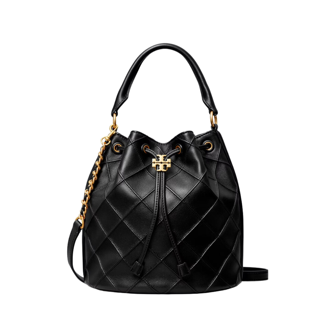 Tory Burch Fleming Convertible Quilted Leather Bucket Bag