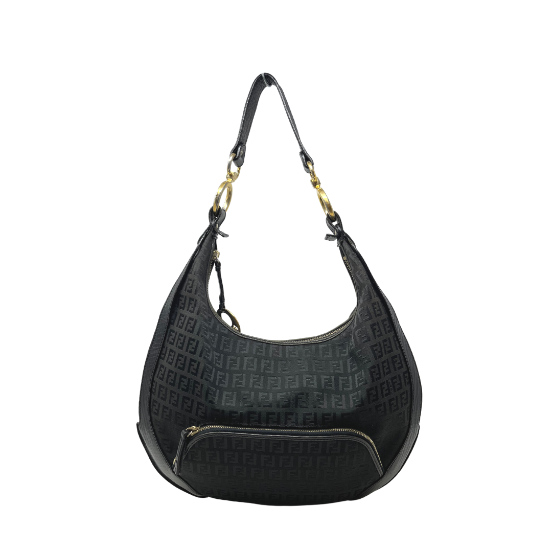 Fendi Black Hobo Bags