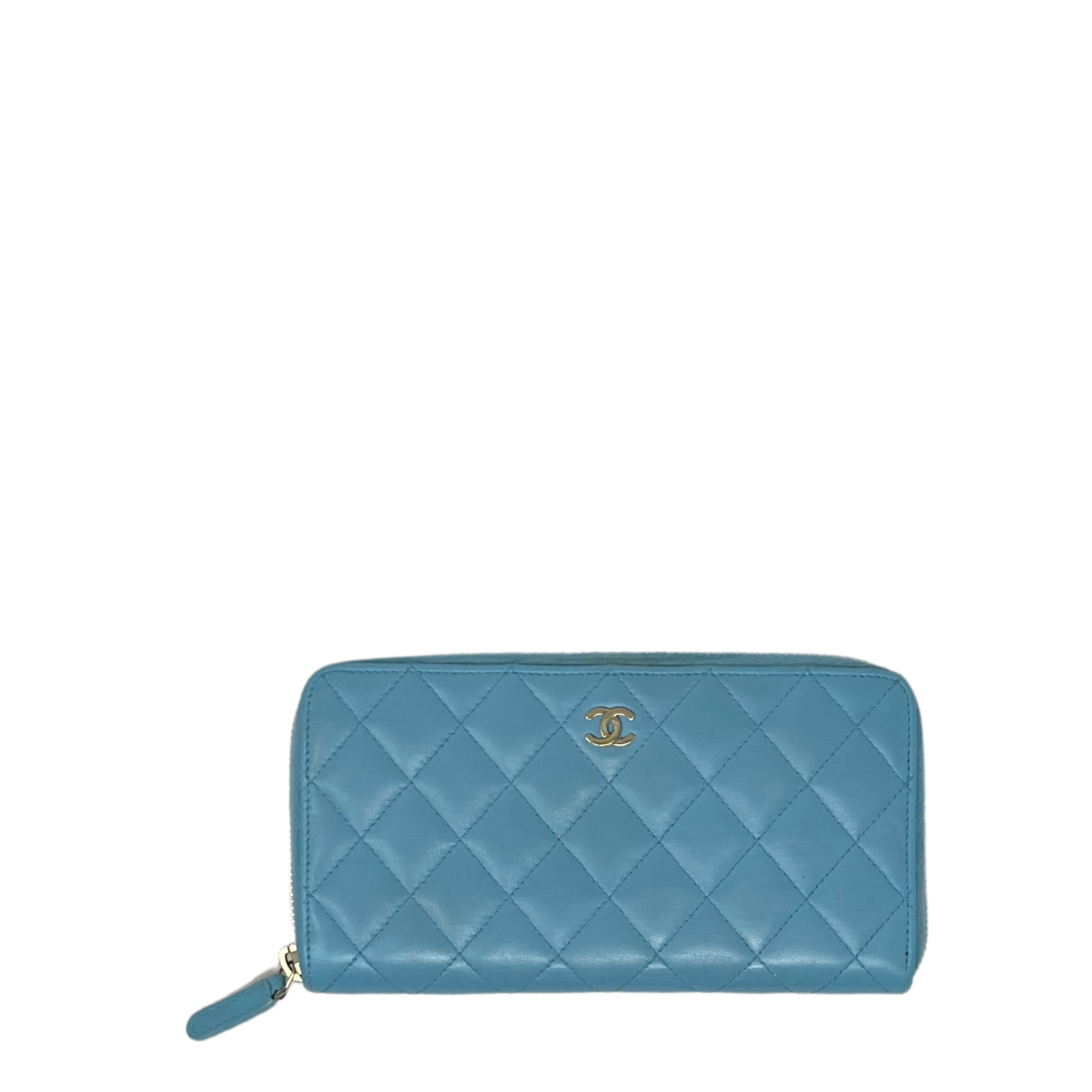Chanel L-Zip CC Leather Pocket Wallet