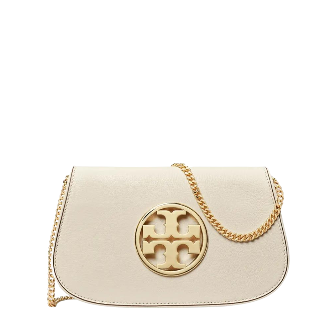 Reva Small Leather Shoulder Bag in Black - Tory Burch