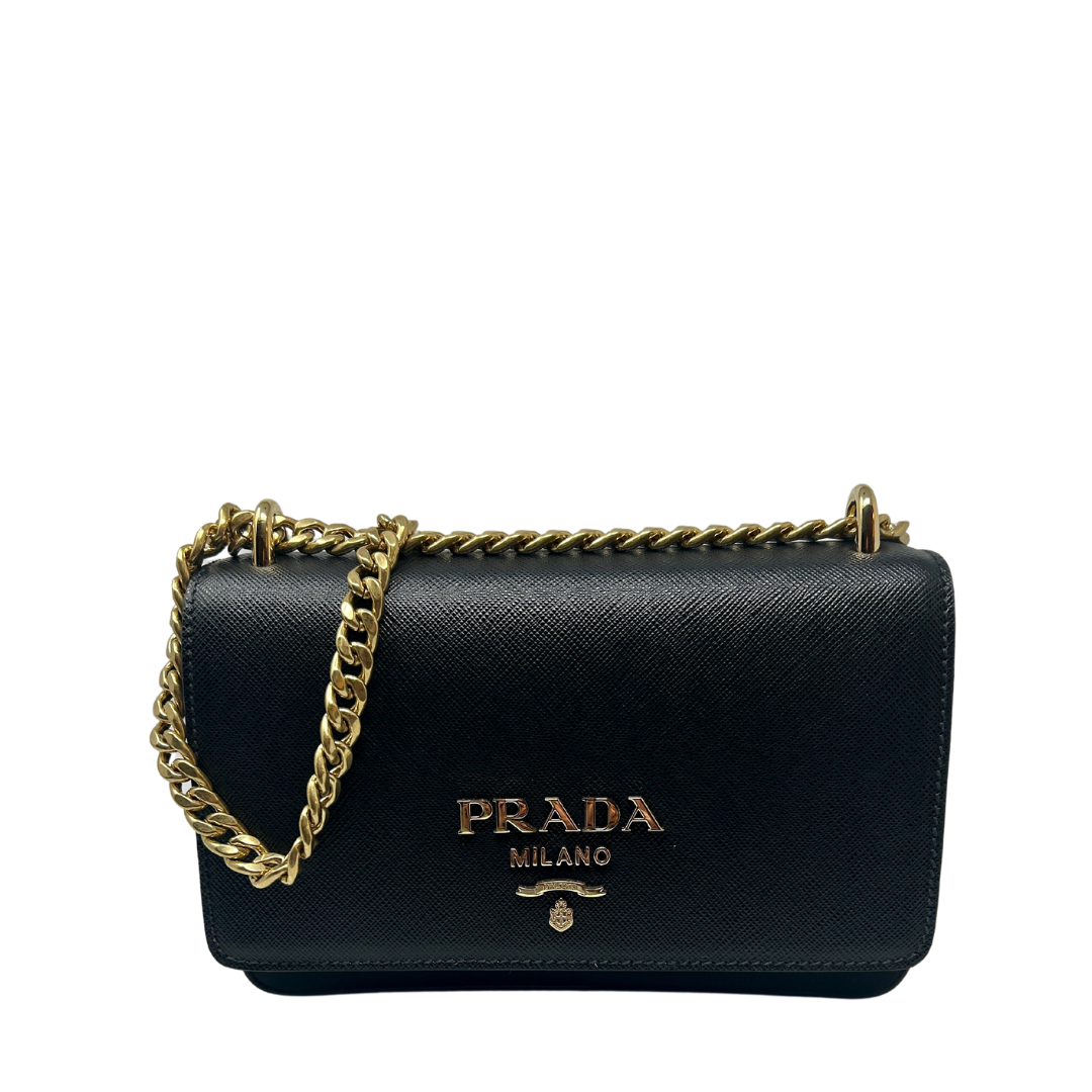 Prada Chain Crossbody Shoulder Bag Saffiano Leather 1BD133 New