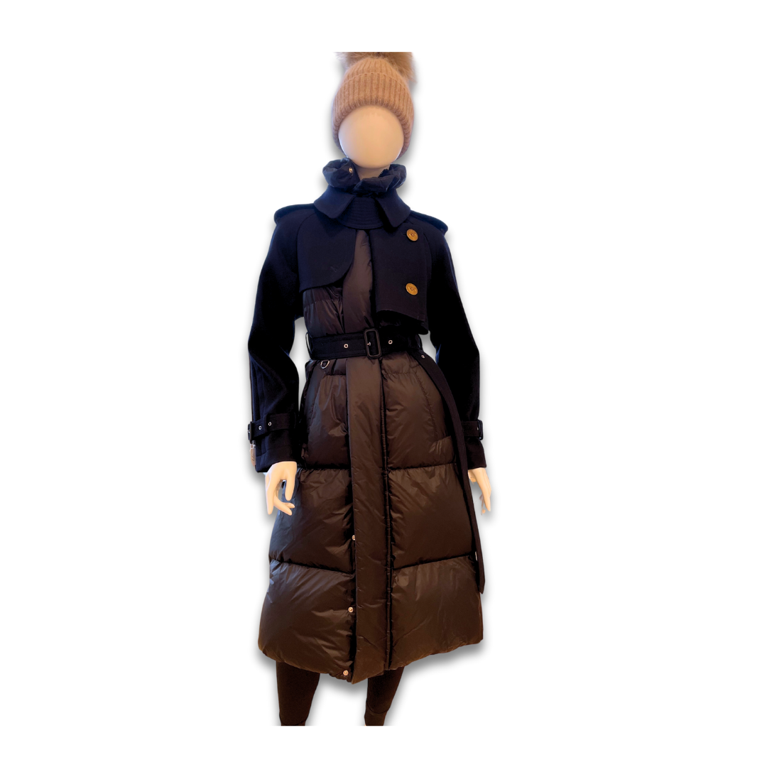 Sacai Wool Melton x Padded Coat - Size 1