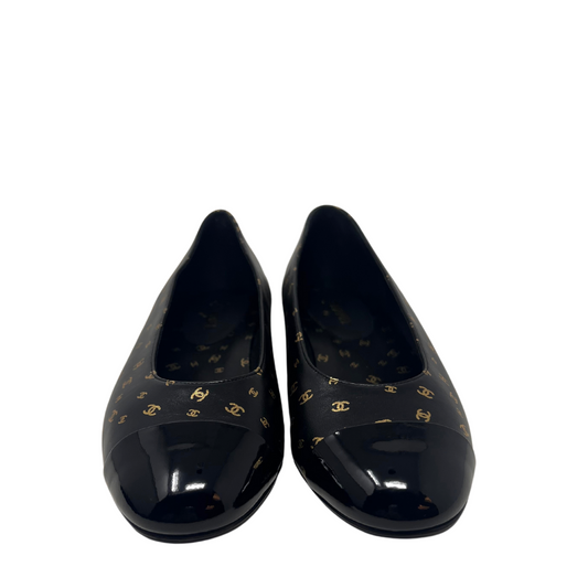 Chanel Interlocking CC Logo Ballet Flats - Size 40