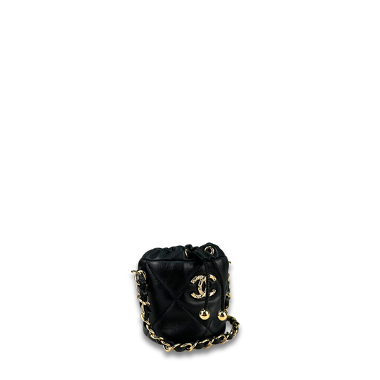 Chanel Lambskin Pillow Chain Mini Bucket Bag