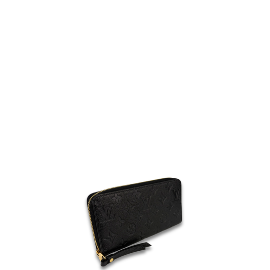 Louis Vuitton Black Empreinte Zippy Wallet
