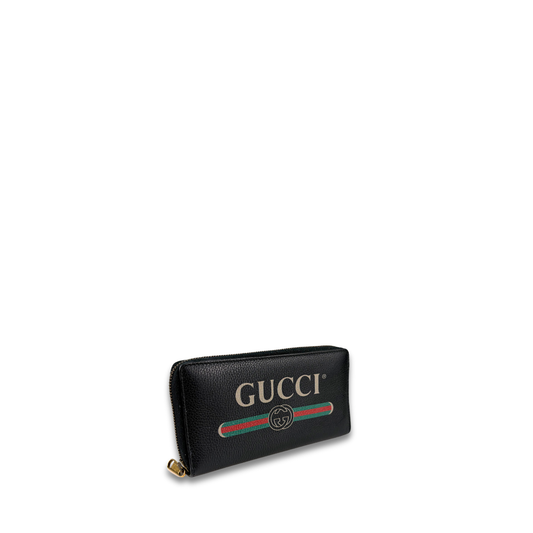 Gucci Signature Web Zip Around Wallet