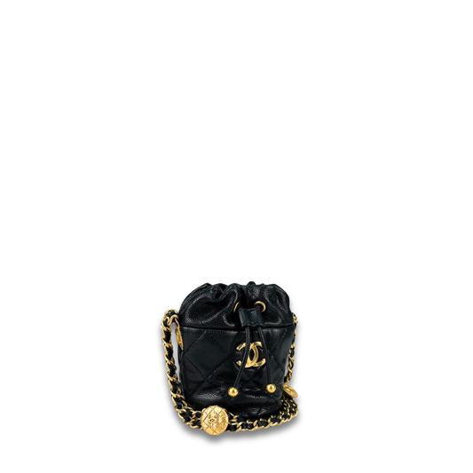 Chanel Caviar Twist My Buttons Mini Bucket Bag