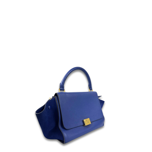 Celine Cobalt Blue Medium Trapeze Tote