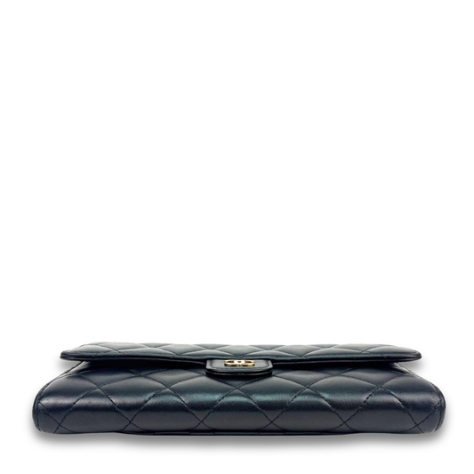 Chanel Black Lambskin Classic Flap Wallet
