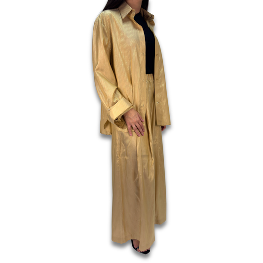 TWP Metallic Gold Silk Set - Size XS/S