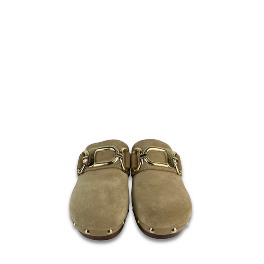 Louis Vuitton Suede Cottage Clogs - Size 37