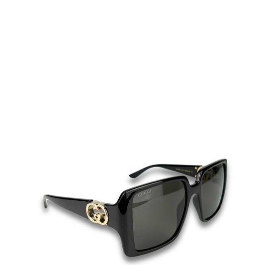 Gucci Black Oversized Square Sunglasses