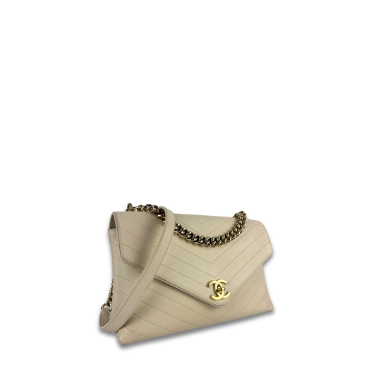 Chanel Cream Medium Coco Envelope Flap