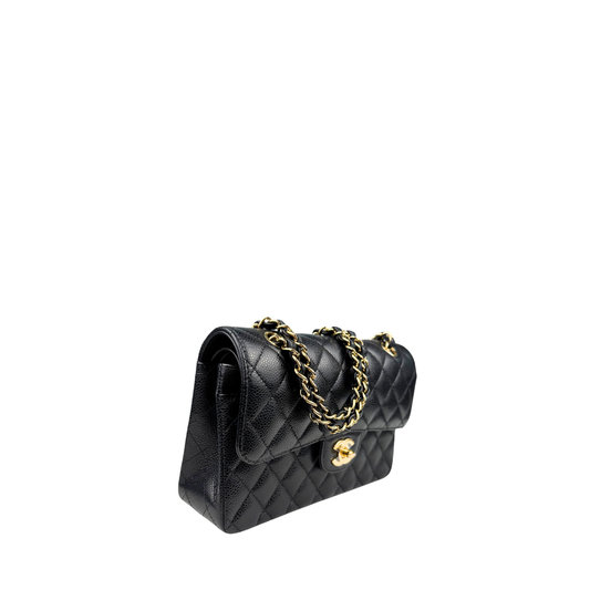 Chanel Black Caviar Classic Small Double Flap