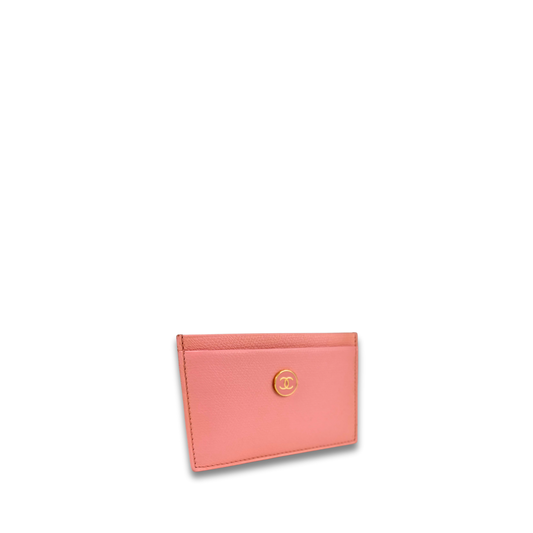 Chanel Pink Caviar Card Case