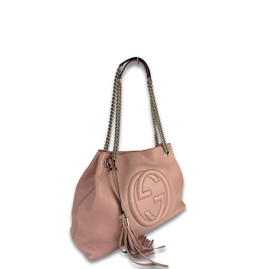 Gucci Dusty Rose Soho Chain Tote