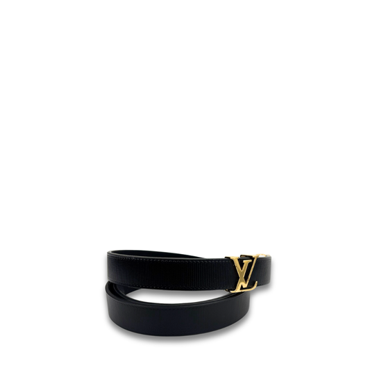 Louis Vuitton Black Embossed Calfskin Belt- Size 70