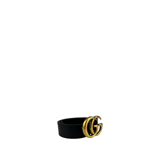 Gucci 1.5" Antique Gold Marmont Belt - Size 70