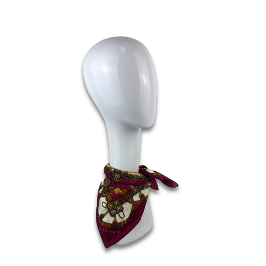Celine Magenta Tassel Cotton Handkerchief