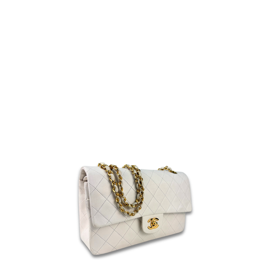 Chanel Classic White Medium Double Flap