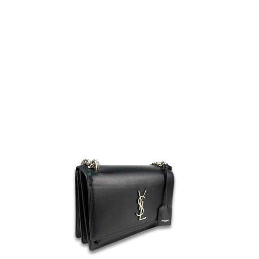 YSL Black Medium Sunset Shoulder Bag