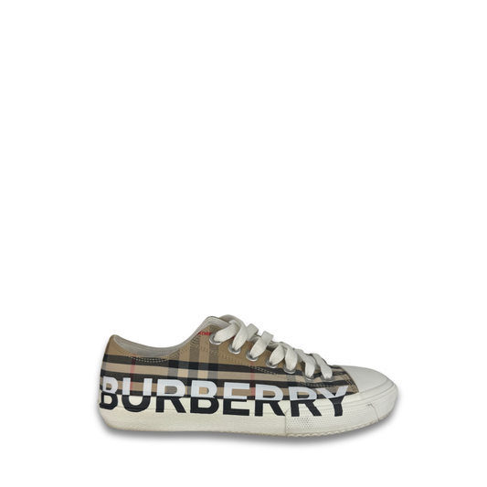 Burberry Plaid Low Top Sneakers - Size 39