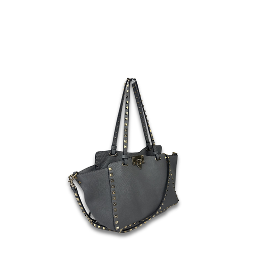 Valentino Grey Rockstud Shoulder Bag