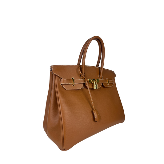 Hermès Courchevel Birkin 35 Gold