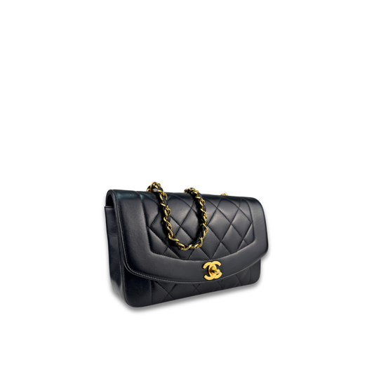 Chanel Lambskin Small Diana Single Flap