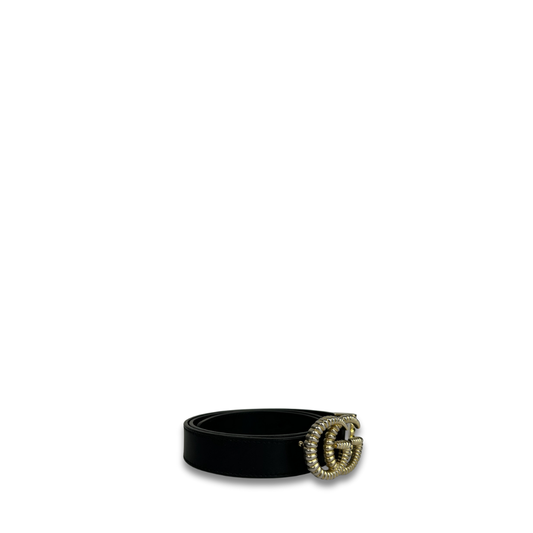 Gucci Silver Marmont Belt - Size 70