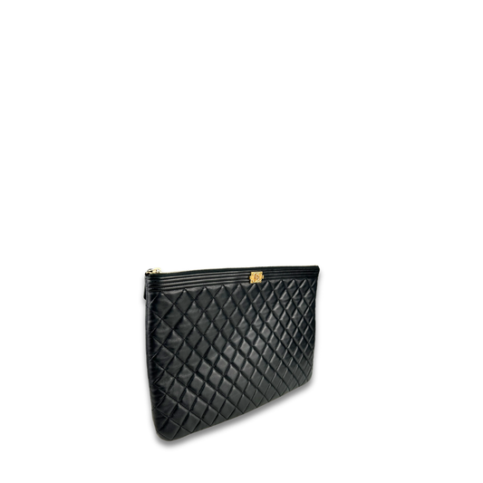 Chanel Calfskin Boy Zipper Clutch