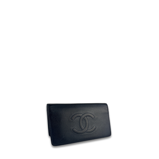 Chanel Navy Caviar Bifold Wallet