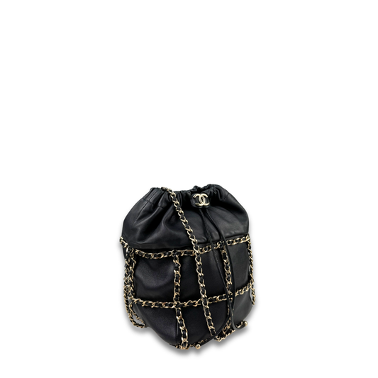 Chanel Chain Cage Bucket Bag