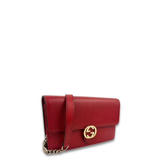 Gucci Red Interlocking Shoulder Bag