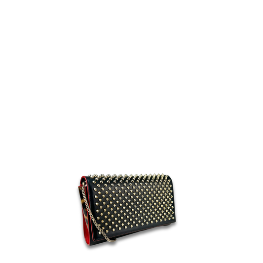 Louboutin Leopard Studded Loubiposh Clutch