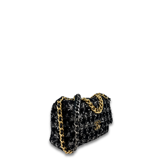 Chanel Tweed 19 Large Flap Bag