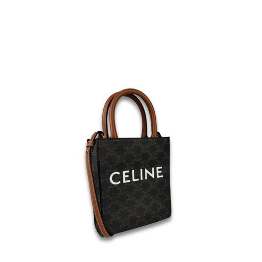 Celine Triomphe Canvas Mini Vertical Cabas