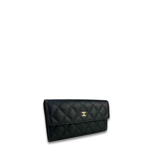 Chanel Classic Caviar Snap Wallet